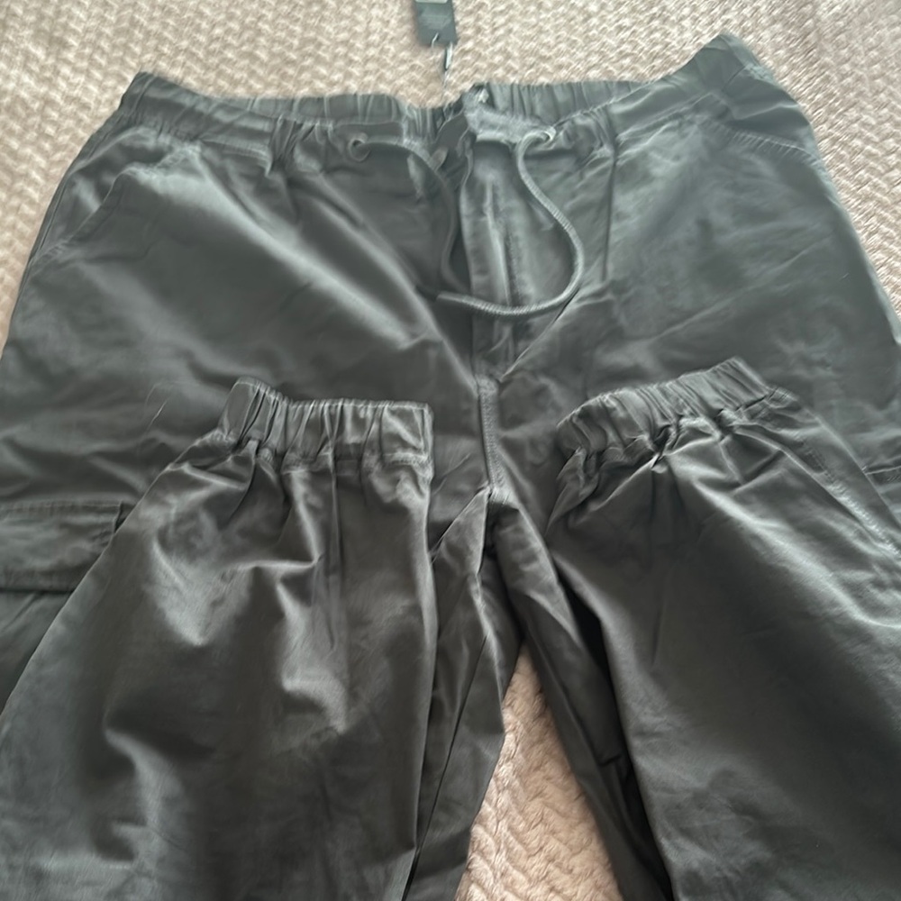 Fashion Nova Gray Track Pants with Drawstring and Soft Fabric